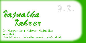 hajnalka kahrer business card